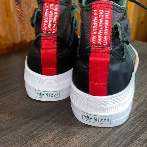 ADIDAS ORIGINALS MEN CORE BLACK NIZZA HI DL SHOES SIZE 7 NWOB - Picture 6 of 7